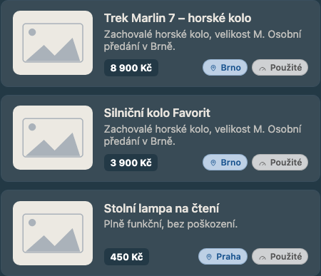 Bazarem.cz v tmavém režimu