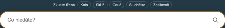 Tipy k vyhledávání pod vyhledávacím polem